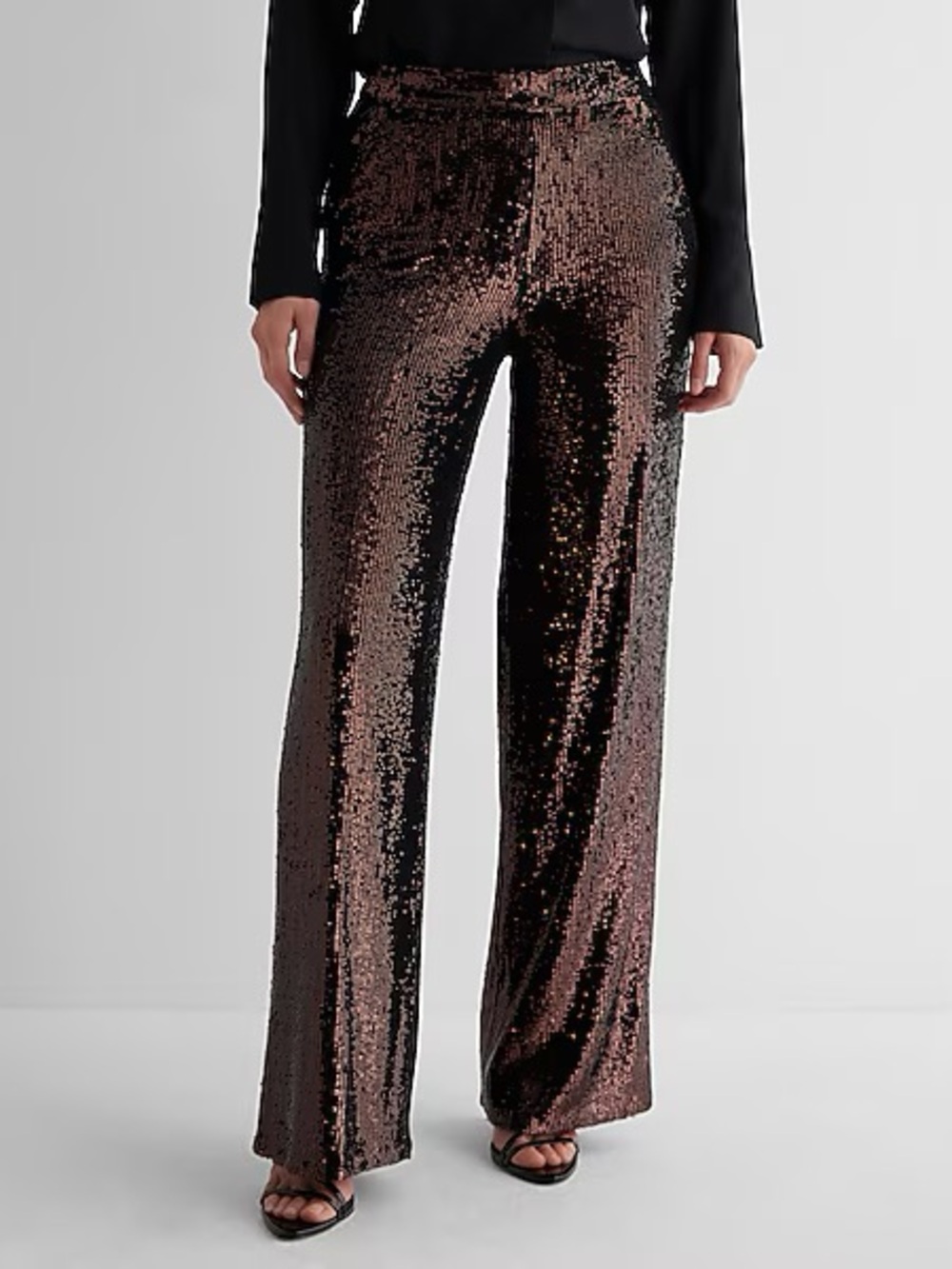 Express Sequin Flare Pants
